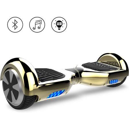 Tailwind Self Balancing Smart Hoverboard Balance Scooter 6.5 inch/ Bluetooth-speakers / LED Verlichting /speciaal ontwerp - Goud Chroom