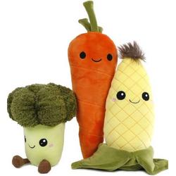 Take Me Home knuffels trio Mais - Broccoli - Wortel - Cushion - Vegetables - Groente - Knuffel