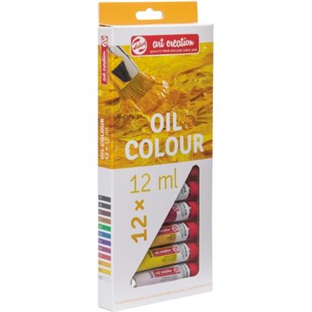 Oil Colour set 12 kleuren 12 ml tubes olieverf