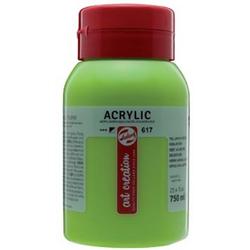   acrylverf flacon van 750 ml, geelgroen