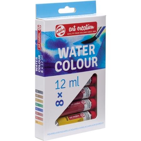 Water Colour set 8 kleuren 12 ml tubes aquarel aquarelverf transparante waterverf