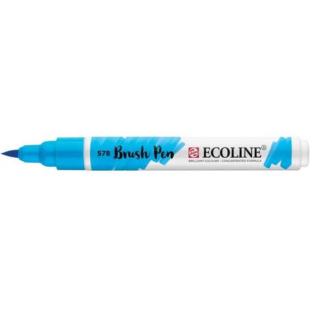 3x Ecoline Brush Pen 578 hemelsblauw