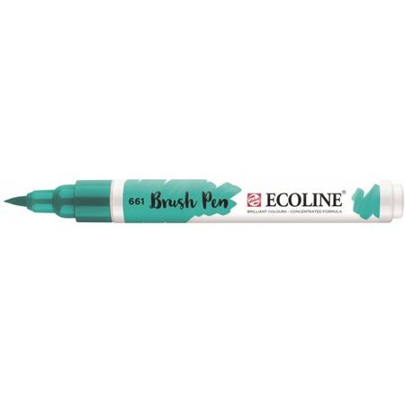 3x Ecoline Brush Pen 661 Turkooisgroen
