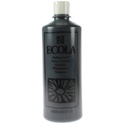 Plakkaatverf Ecola flacon van 1.000 ml, zwart