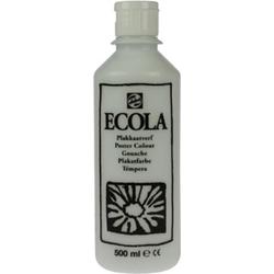 Plakkaatverf Ecola flacon van 500 ml, wit