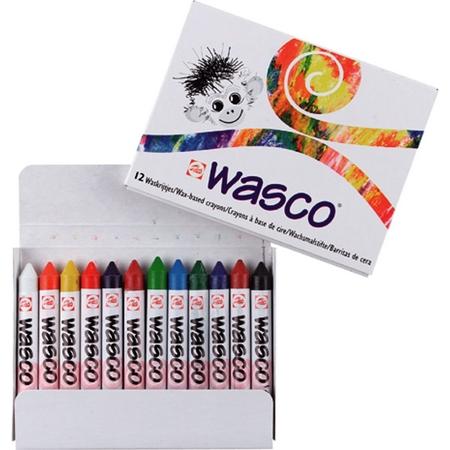 Wasco set 12 kleuren waskrijt