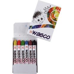 Wasco set 6 kleuren krijtjes waskrijt waspastels