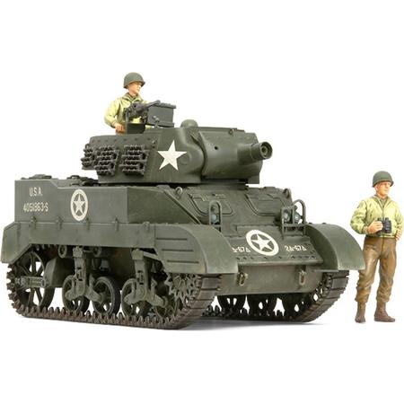 Tamiya US Howitzer Motor Carriage M8 Awaiting Orders with 3 Figures