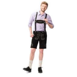 Lederhose voor mannen - Korte lederhosen - Gustav - Oktoberfest kleding - 100% leder - mt 58