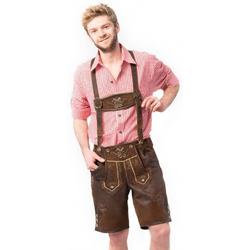 Lederhose voor mannen - Korte lederhosen - Starnberg  - Oktoberfest kleding - 100% Premium leder - mt 48
