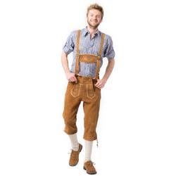 Lederhose voor mannen - Lange lederhosen - Markus - Oktoberfest kleding - 100% leder - mt 48