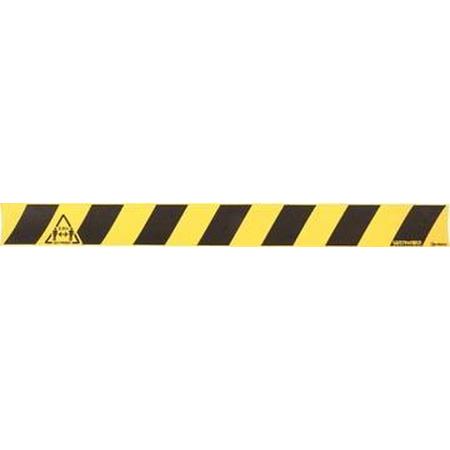 Tarifold vloersticker, houd 2 meter afstand (ook voor ruwe vloer), ft 80 x 8 cm, geel/zwart