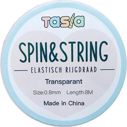 Tasia Spin & String Elastisch Nylon Draad - Rijgdraad - Sieraden Maken - 0.8mm - 8 Meter - Transparant