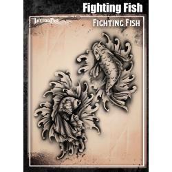 Wisers Airbrush TattooPro Stencil – Fighting Fish
