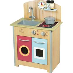 Teamson Kids Little Chef Porto Classic kleine houten keukenset met interactieve functies en 4