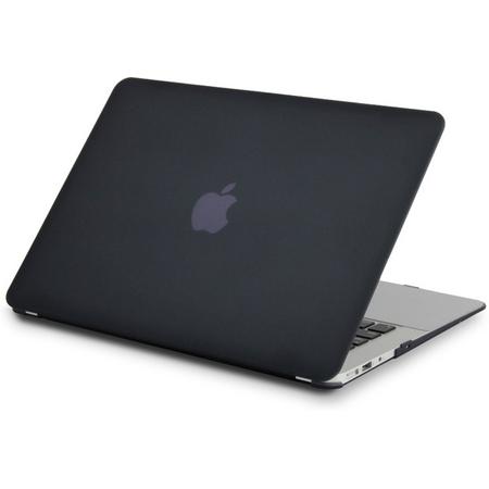 Hardcover Case Voor Apple Macbook Pro 15 Inch 2016/2017/2018 (Retina/Touchbar) - Rubber Crystal Hardshell Hard Case Cover Hoes - Laptop Sleeve - Mat Zwart