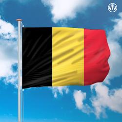 Techmex - Belgische vlag 150 x 90 CM met lus - Ophangbare Belgische vlag