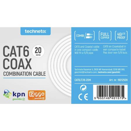 combinatiekabel (UTP) CAT6 & Coax 20m