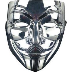 Anonymous Masker - Zilver - Vendetta - Guy Fawkes - Mask - Leuk voor Halloween - Verkleedpartijtje - 1 Masker