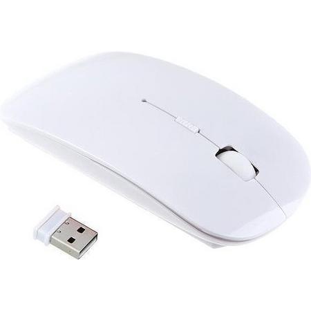 Grote Witte Draadloze Muis - 2.4 Ghz - USB - Voor PC, Laptop en Mac