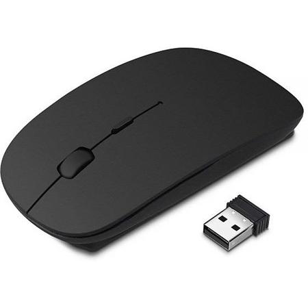 Grote Zwarte Draadloze Muis - 2.4 Ghz - USB - Voor PC, Laptop en Mac