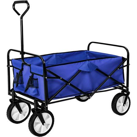 TecTake - Bolderkar bolderwagen transportkar opvouwbaar 402595 blauw