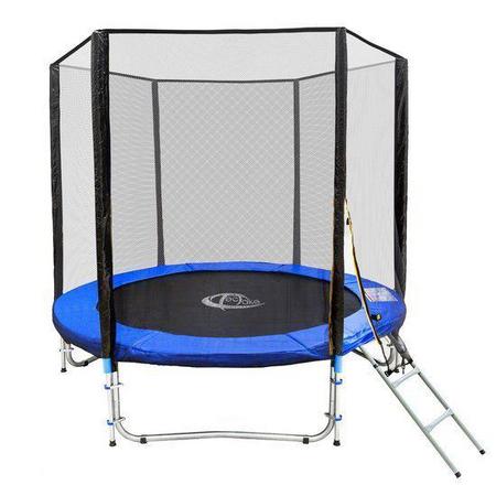 Trampoline outdoor tuintrampoline met veiligheids net en ladder 244 cm 8 ft 401331