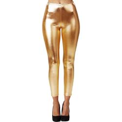 dressforfun - Metallic legging goud XL -  verkleedkleding kostuum halloween verkleden feestkleding carnavalskleding carnaval feestkledij partykleding - 303595