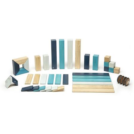 42 Piece Tegu Magnetic Wooden Block Set Blues