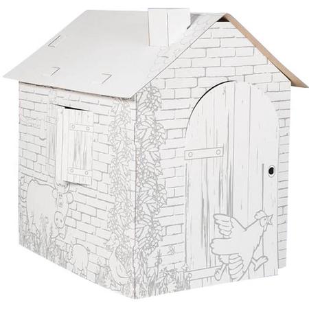 Farmhouse / Boerderij kartonnen speelhuis