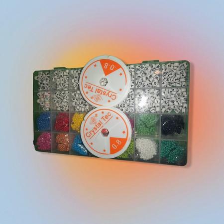 Kralen Sieraden Maken Pakket set - Premium kralen - 5000 kleuren en Letterkralen - Alfabet letters - Inclusief elastiek