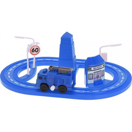 Tender Toys Autobaan 7-delig Blauw