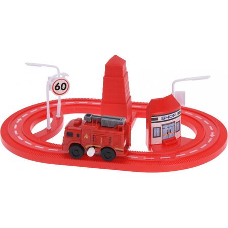 Tender Toys Autobaan 7-delig Rood