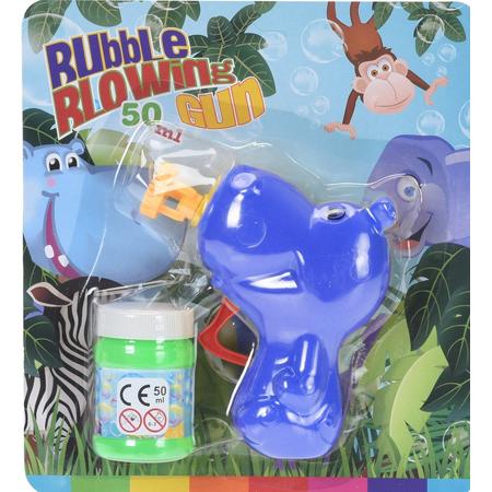 Tender Toys Bellenblaas Pistool Nijlpaard 11cm Blauw