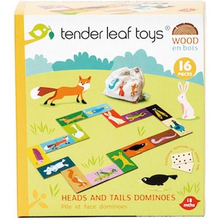 Tender Toys Domino Kop Een Staart Hout Junior 16-delig