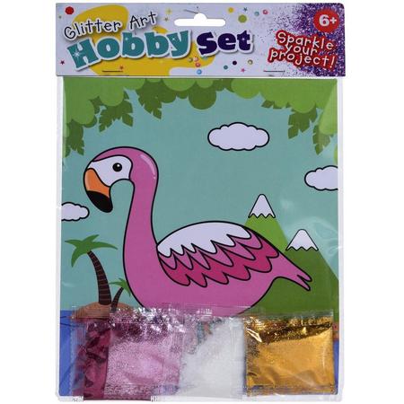 Tender Toys Flamingo Tekening Met Glitter 21 Cm