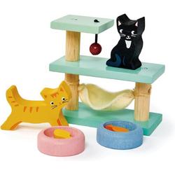 Tender Toys Huisdierenset Katten Hout 7-delig
