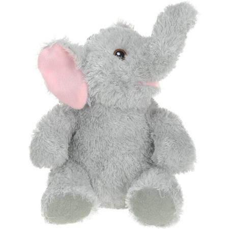 Tender Toys Knuffelolifant Met Riempje 19 Cm Grijs
