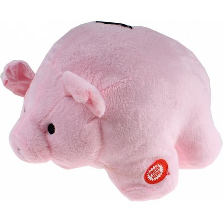 Tender Toys Spaarvarken Piggy Bank Pluche 17 Cm Roze