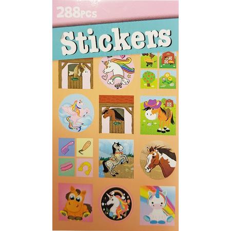Tender Toys Stickers 288 Stuks Roze/paard