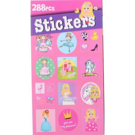 Tender Toys Stickers 288 Stuks Roze/prinses