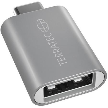 Terratec Connect C1 USB C USB A Zilver kabeladapter/verloopstukje
