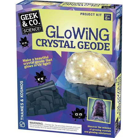 Gloeiende kristallen Geode