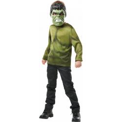 Hulk™ t-shirt met masker voor kinderen - Verkleedkleding