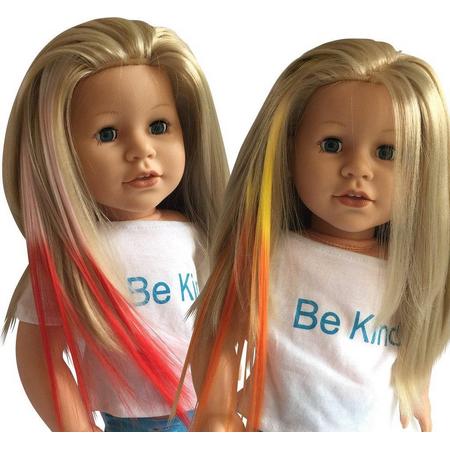 Doll Hair Clip Extensions - Haar Extension voor 46cm Pop