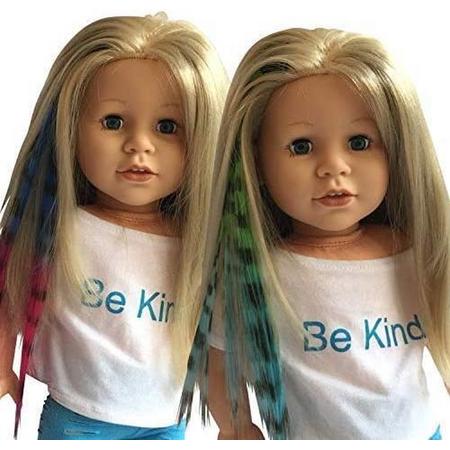 Doll Hair Clip Extensions - Haar Extension voor 46cm Pop