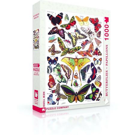 Butterflies ~ Papillons - NYPC Vintage Images Collectie Puzzel 1000 Stukjes