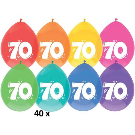 40x ballonnen - 70 jaar - 30 cm