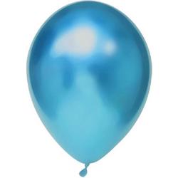 Chrome chroom ballonnen Blauw 30cm - 50 stuks