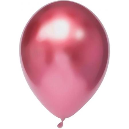 Chrome chroom ballonnen Roze 30 cm – 50 stuks